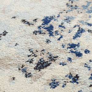 Alora Decor Mystic Blue-On-Blue Contemporary Rug, Power-Loomed Polypropylene, Stain-Resistant Soft Cut Pile For Modern Spaces 5'2" x 7'3" MYTMYT10400096287