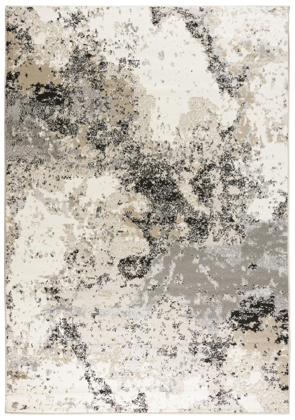 Alora Decor Mystic Abstract Beige Marble Rug — Durable Power-Loomed Polypropylene, Low-Pile, Easy-Care Elegance 8' x 9'6" MYTMYT10500040896