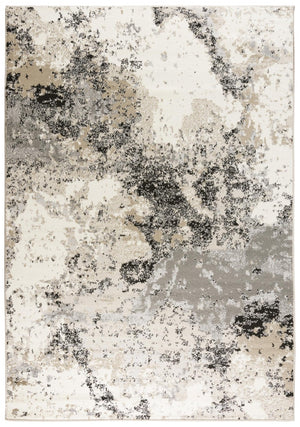Alora Decor Mystic Abstract Beige Marble Rug — Durable Power-Loomed Polypropylene, Low-Pile, Easy-Care Elegance 8' x 9'6" MYTMYT10500040896