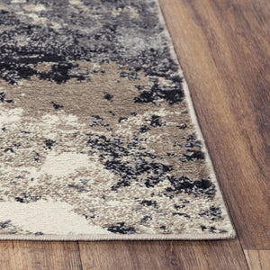 Alora Decor Mystic Abstract Beige Marble Rug — Durable Power-Loomed Polypropylene, Low-Pile, Easy-Care Elegance 8' x 9'6" MYTMYT10500040896