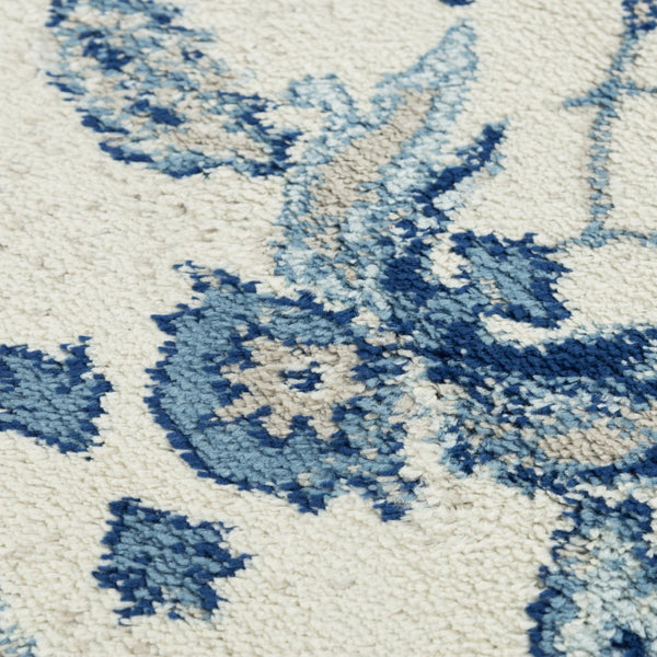 Alora Decor Mystic Plush Blue Power-Loomed Rug With Textured Indian-Inspired Weaving, Durable Easy-Care Style 5'2" x 7'3" MYTMYT10600436287