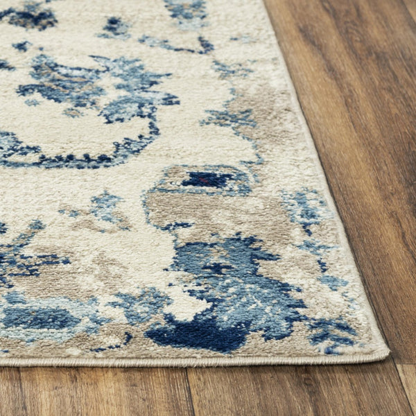 Alora Decor Mystic Plush Blue Power-Loomed Rug With Textured Indian-Inspired Weaving, Durable Easy-Care Style 5'2" x 7'3" MYTMYT10600436287