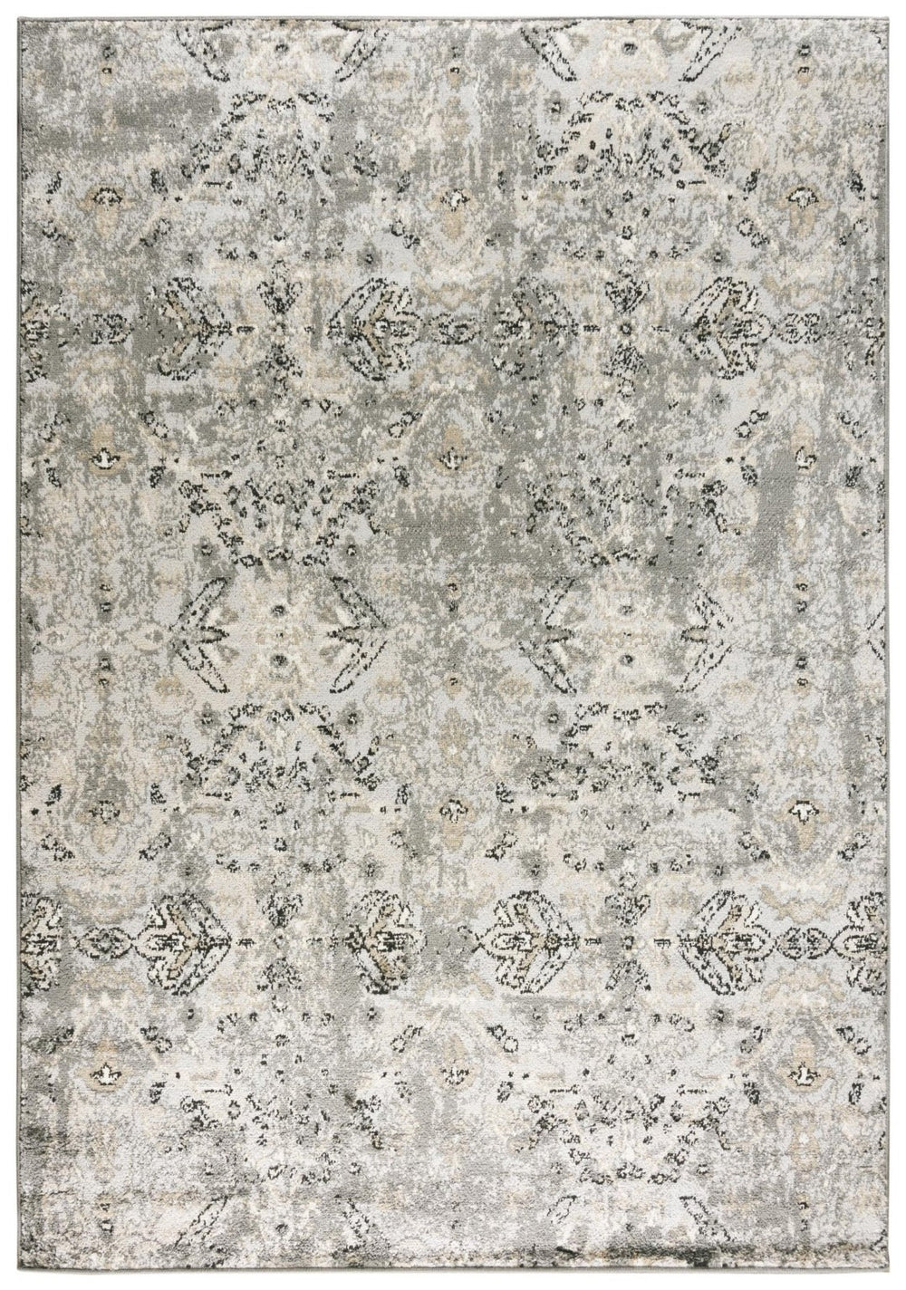Alora Decor Mystic Gray Contemporary Area Rug — Power-Loomed Polypropylene With Soft Cut Pile And Jute Backing, Durable Stylish Seating Accent 5'2" x 7'3" MYTMYT108DR006287