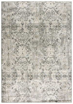 Alora Decor Mystic Gray Contemporary Area Rug — Power-Loomed Polypropylene With Soft Cut Pile And Jute Backing, Durable Stylish Seating Accent 5'2" x 7'3" MYTMYT108DR006287