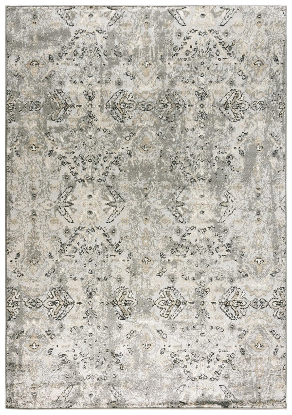Alora Decor Mystic Gray Contemporary Area Rug — Power-Loomed Polypropylene With Soft Cut Pile And Jute Backing, Durable Stylish Seating Accent 5'2" x 7'3" MYTMYT108DR006287