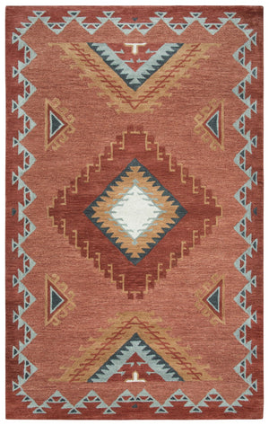 Rizzy Mesa MZ163B Hand Tufted Southwest Wool Rug Rust 8' x 11'