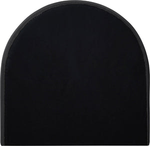 Meridian Furniture Madrid Art Deco Arched Twin Bed Plush Velvet Upholstered Sculptural Frame for Stylish Bedrooms Black MadridBlack-T