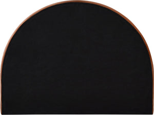 Meridian Furniture Madrid Art Deco Arched Velvet King Bed Sculptural Headboard Eucalyptus Wood Elegant Bedroom Cognac MadridCognac-K