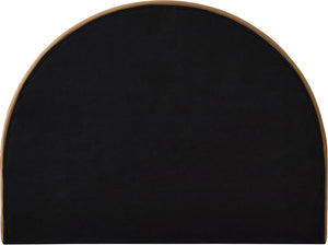 Meridian Furniture Madrid Art Deco Arched Full Bed Plush Velvet Upholstered Sculptural Headboard for Bedroom Saddle MadridSaddle-F