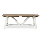 Chester Dining Table 78" Salt Flat - Chester Dining Table 78" Distressed White finish SFCHESTBL78RP Malouf