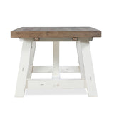 Chester Dining Table 78" Salt Flat - Chester Dining Table 78" Distressed White finish SFCHESTBL78RP Malouf