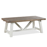 Chester Dining Table 78" Salt Flat - Chester Dining Table 78" Distressed White finish SFCHESTBL78RP Malouf