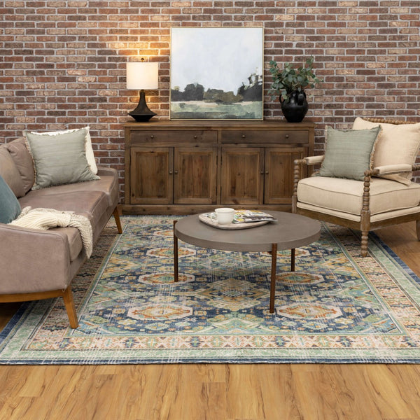 Karastan Rugs Zula Maputo Machine Woven Printed Polyester Area Rug Multi 8' x 10'