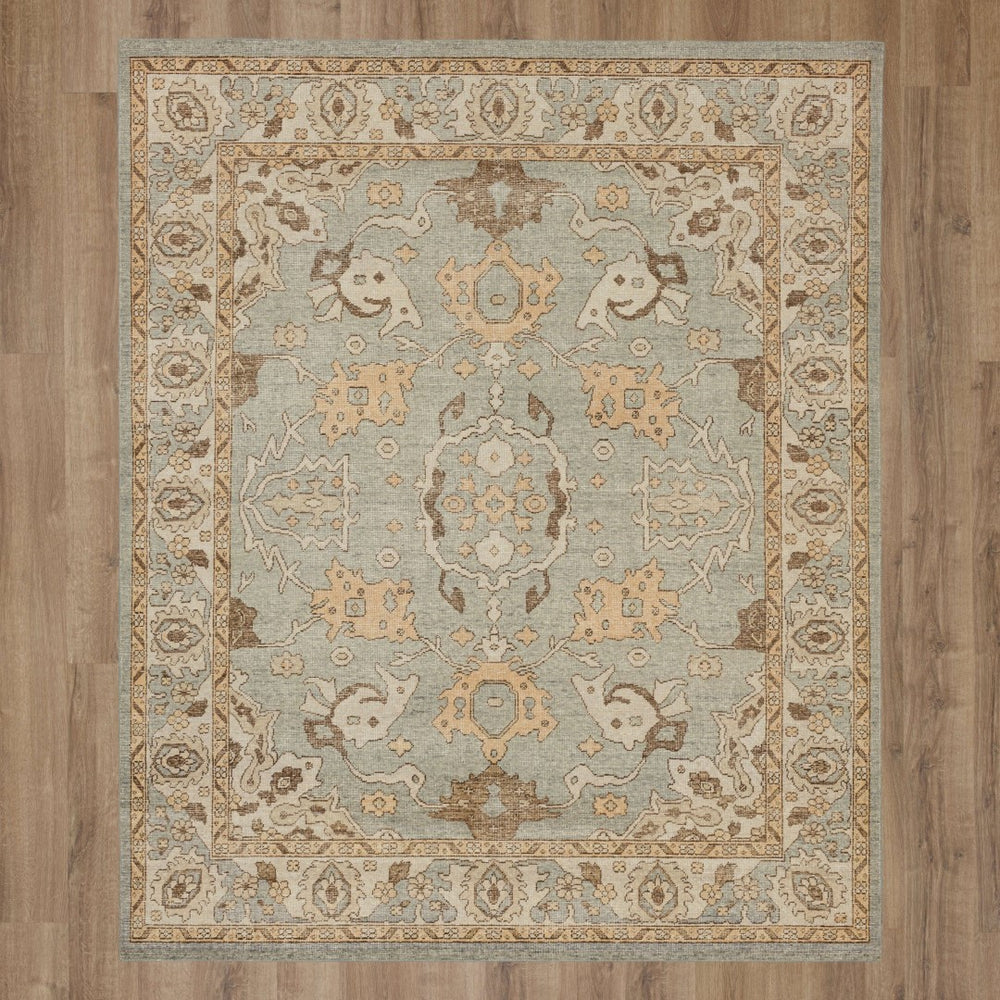 Karastan Rugs Artemisia By Bobby Berk Marguerite Hand Knotted Flatwoven Wool Area Rug Blue 9' x 12'