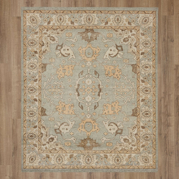 Karastan Rugs Artemisia By Bobby Berk Marguerite Hand Knotted Flatwoven Wool Area Rug Blue 9' x 12'
