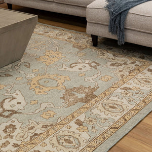 Karastan Rugs Artemisia By Bobby Berk Marguerite Hand Knotted Flatwoven Wool Area Rug Blue 8' x 10'