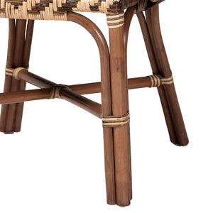 Bali & Pari Mariano Handwoven Rattan Bistro Dining Chair for Coastal Boho Interiors