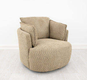 Zeugma Maya Swivel Chair In Amber Velvet - Stylish 360-degree Rotating Design With Luxe Tufting & Comfort   Nc1561, Maya Swivel Armchair Amber