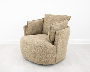 Zeugma Maya Swivel Chair In Amber Velvet - Stylish 360-degree Rotating Design With Luxe Tufting & Comfort   Nc1561, Maya Swivel Armchair Amber