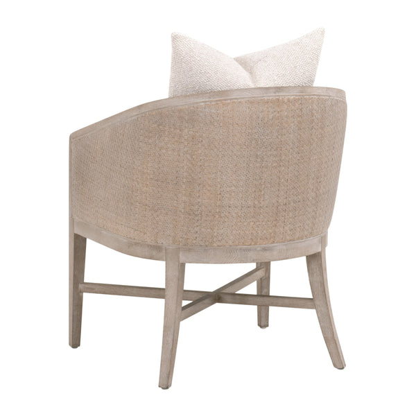McGuire Arm Chair LiveSmart Gellar-Linen, Natural Gray Oak & Cane 6642.LGLIN/NG Essentials for Living