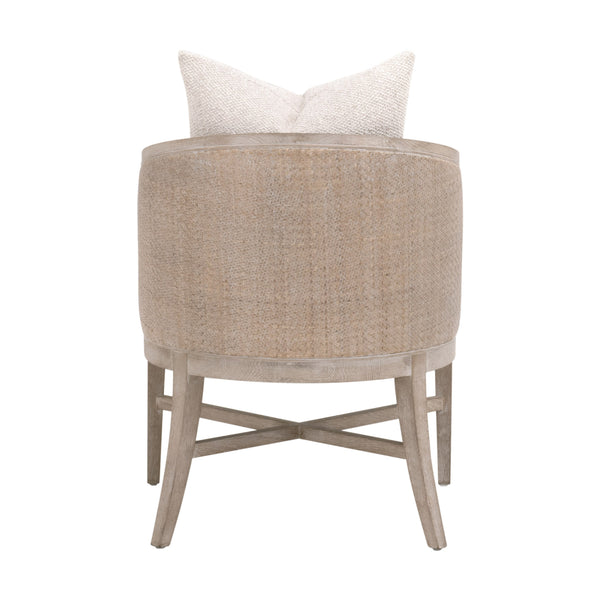 McGuire Arm Chair LiveSmart Gellar-Linen, Natural Gray Oak & Cane 6642.LGLIN/NG Essentials for Living