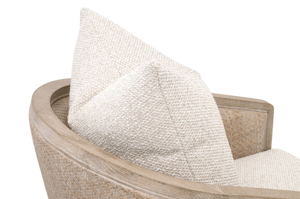 McGuire Arm Chair LiveSmart Gellar-Linen, Natural Gray Oak & Cane 6642.LGLIN/NG Essentials for Living