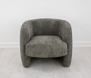 Zeugma Mia Armchair Logia - Luxurious Soft Eclipse Grey Velvet With Channel Tufting & Dense Foam Comfort   Nc1271 Brown, Mia Logia