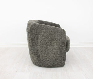 Zeugma Mia Armchair Logia - Luxurious Soft Eclipse Grey Velvet With Channel Tufting & Dense Foam Comfort   Nc1271 Brown, Mia Logia