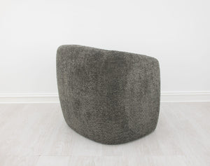 Zeugma Mia Armchair Logia - Luxurious Soft Eclipse Grey Velvet With Channel Tufting & Dense Foam Comfort   Nc1271 Brown, Mia Logia