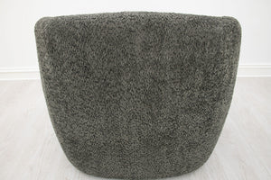 Zeugma Mia Armchair Logia - Luxurious Soft Eclipse Grey Velvet With Channel Tufting & Dense Foam Comfort   Nc1271 Brown, Mia Logia