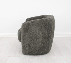 Zeugma Mia Armchair Logia - Luxurious Soft Eclipse Grey Velvet With Channel Tufting & Dense Foam Comfort   Nc1271 Brown, Mia Logia