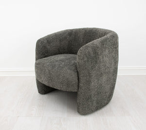 Zeugma Mia Armchair Logia - Luxurious Soft Eclipse Grey Velvet With Channel Tufting & Dense Foam Comfort   Nc1271 Brown, Mia Logia