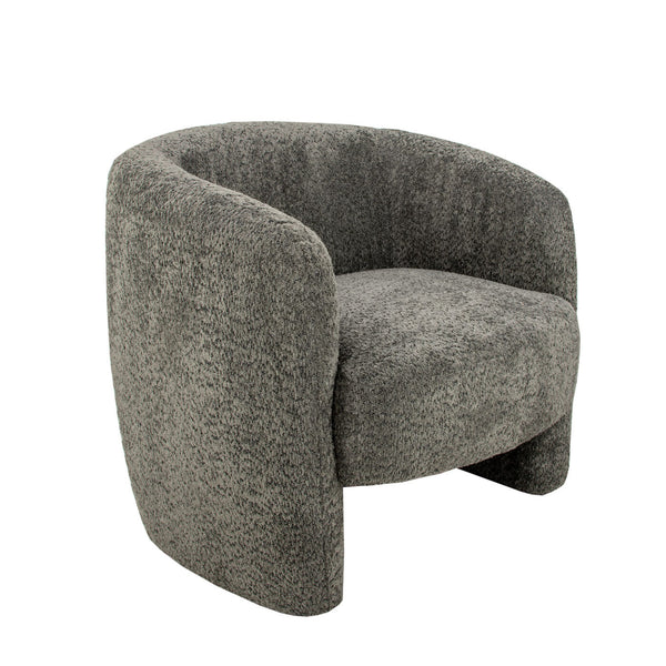 Zeugma Mia Armchair Logia - Luxurious Soft Eclipse Grey Velvet With Channel Tufting & Dense Foam Comfort   Nc1271 Brown, Mia Logia