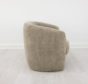 Zeugma Mia Armchair In Soft Beige Velvet – Chic Tufted Design With Spring Coil Comfort, Fully Assembled!   Nc1271, Mia Mink