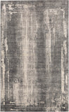 Milan Area Rug, 2'x3' Grey Modern Abstract, Ultra-Low Pile, Stain-Resistant, Imported