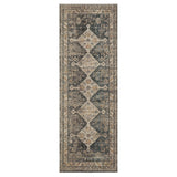 Milo Traditional Ornamental Medallion Area Rug - Durable, Low Pile, Machine Woven