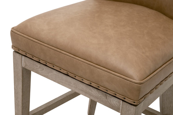 Essentials For Living Milton Swivel Counter Stool - Elegant Vegan Leather, Solid Ash Wood, And 180-degree Swivel Design Ivanhoe Toast,Natural Gray Ash Solid Ash Wood 6421-csup.Ivt-bt/Ng