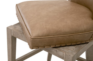 Essentials For Living Milton Swivel Counter Stool - Elegant Vegan Leather, Solid Ash Wood, And 180-degree Swivel Design Ivanhoe Toast,Natural Gray Ash Solid Ash Wood 6421-csup.Ivt-bt/Ng