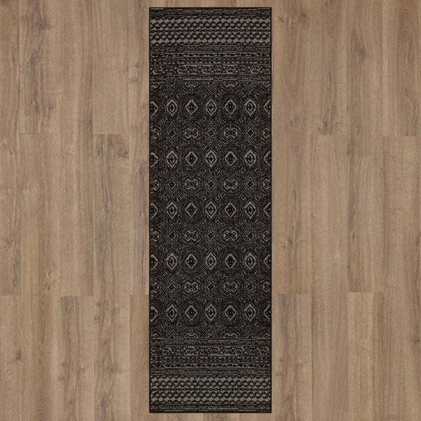 Karastan Rugs Bobby Berk by Karastan (Series 1) Minuet Machine Woven Triexta Transitional Area Rug Soot 2' 4" x 7' 10"