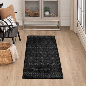 Karastan Rugs Bobby Berk by Karastan (Series 1) Minuet Machine Woven Triexta Transitional Area Rug Soot 2' 4" x 7' 10"