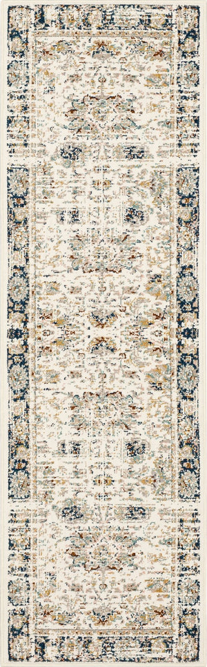 Karastan Rugs Zephyr Mistral Machine Woven Triexta Traditional Area Rug Alabaster 2' 4" x 7' 10"