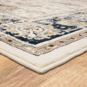 Karastan Rugs Zephyr Mistral Machine Woven Triexta Traditional Area Rug Alabaster 2' 4" x 7' 10"