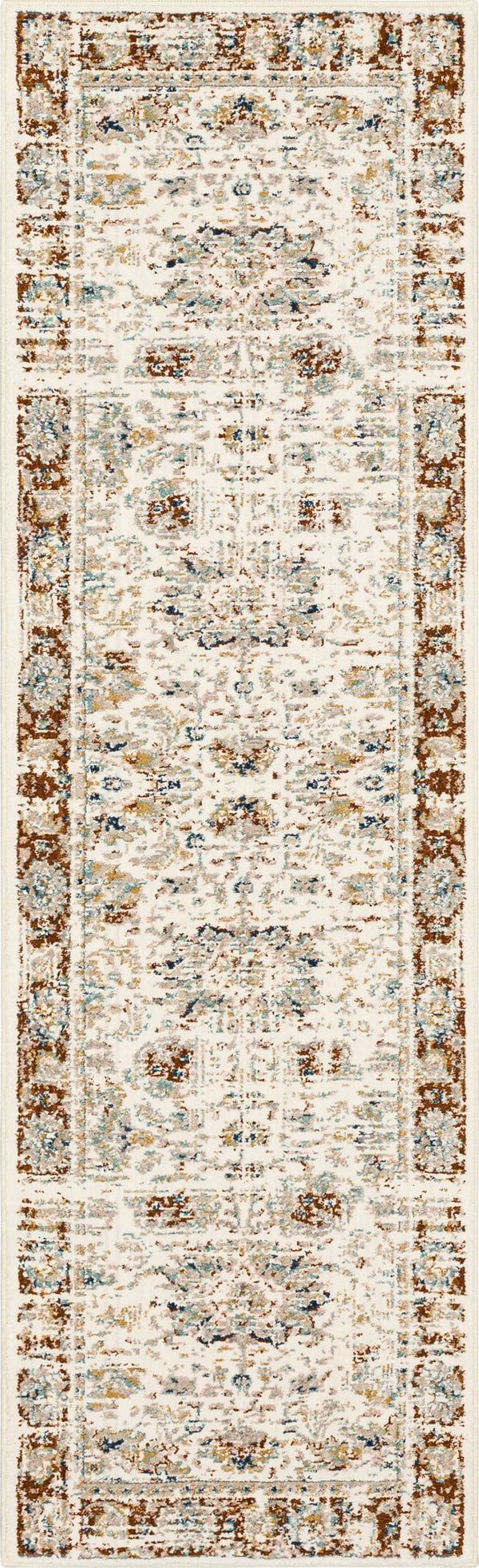 Karastan Rugs Zephyr Mistral Machine Woven Triexta Traditional Area Rug Rust 2' 4" x 7' 10"