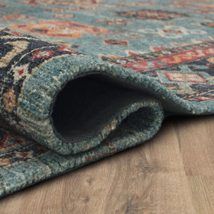 Karastan Rugs Zula Mombasa Machine Woven Printed Polyester Area Rug Aquamarine 8' x 10'