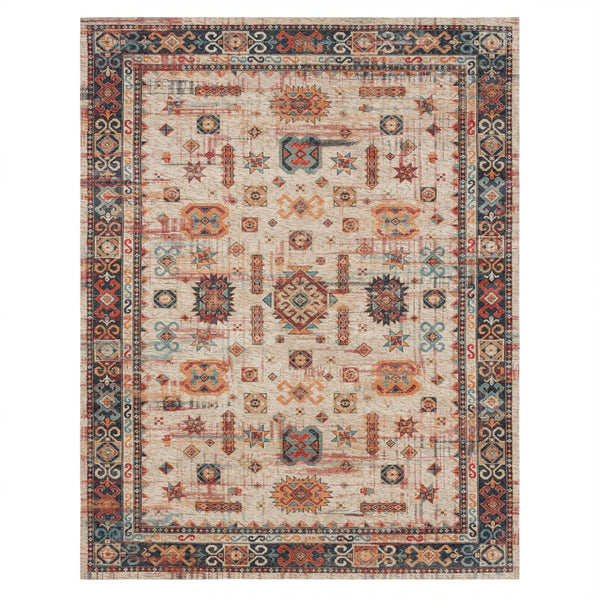 Karastan Rugs Zula Mombasa Machine Woven Printed Polyester Area Rug Beige 8' x 10'