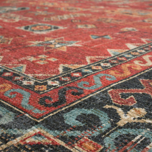 Karastan Rugs Zula Mombasa Machine Woven Printed Polyester Area Rug Red 8' x 10'