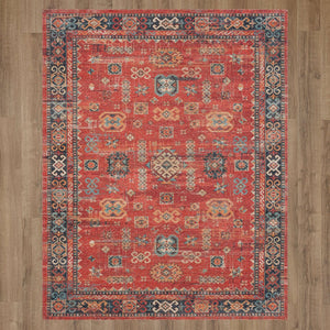 Karastan Rugs Zula Mombasa Machine Woven Printed Polyester Area Rug Red 8' x 10'