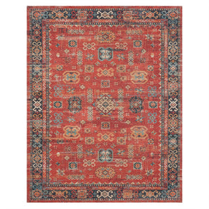 Karastan Rugs Zula Mombasa Machine Woven Printed Polyester Area Rug Red 8' x 10'