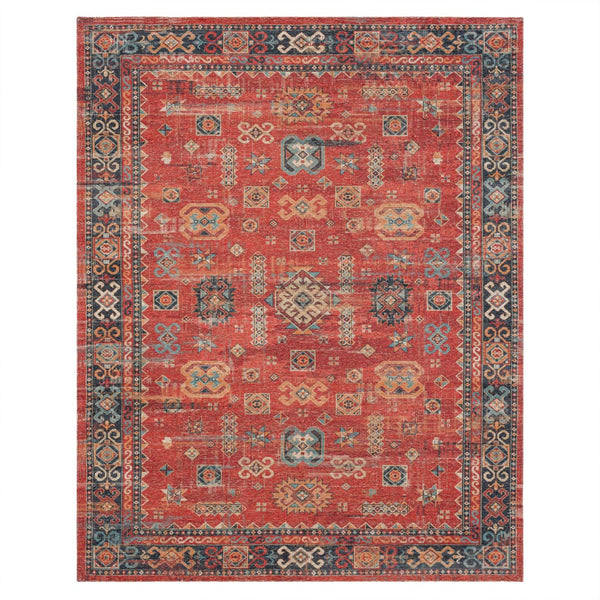 Karastan Rugs Zula Mombasa Machine Woven Printed Polyester Area Rug Red 8' x 10'