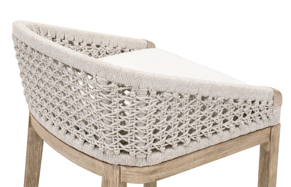 Essentials For Living Montecito Counter Stool - Coastal-inspired Design With Durable Rope Seat & Easy-clean Fabric Upholstery White Speckle Round Rope,Livesmart Peyton,Pearl,Natural Gray Mahogany Solid Mahogany Wood,Aluminum 6795cs.Wht/Lpprl/Ng